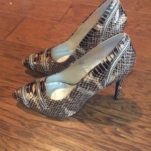 New Faux Snakeskin Heels